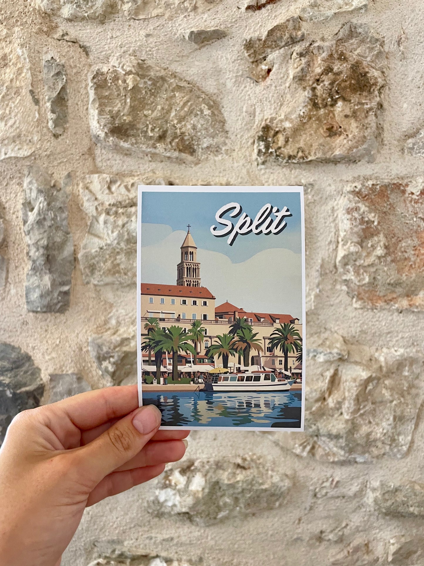 Split Town Art Print