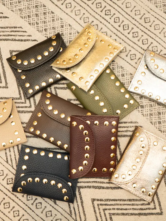 Studded Leather Wallet
