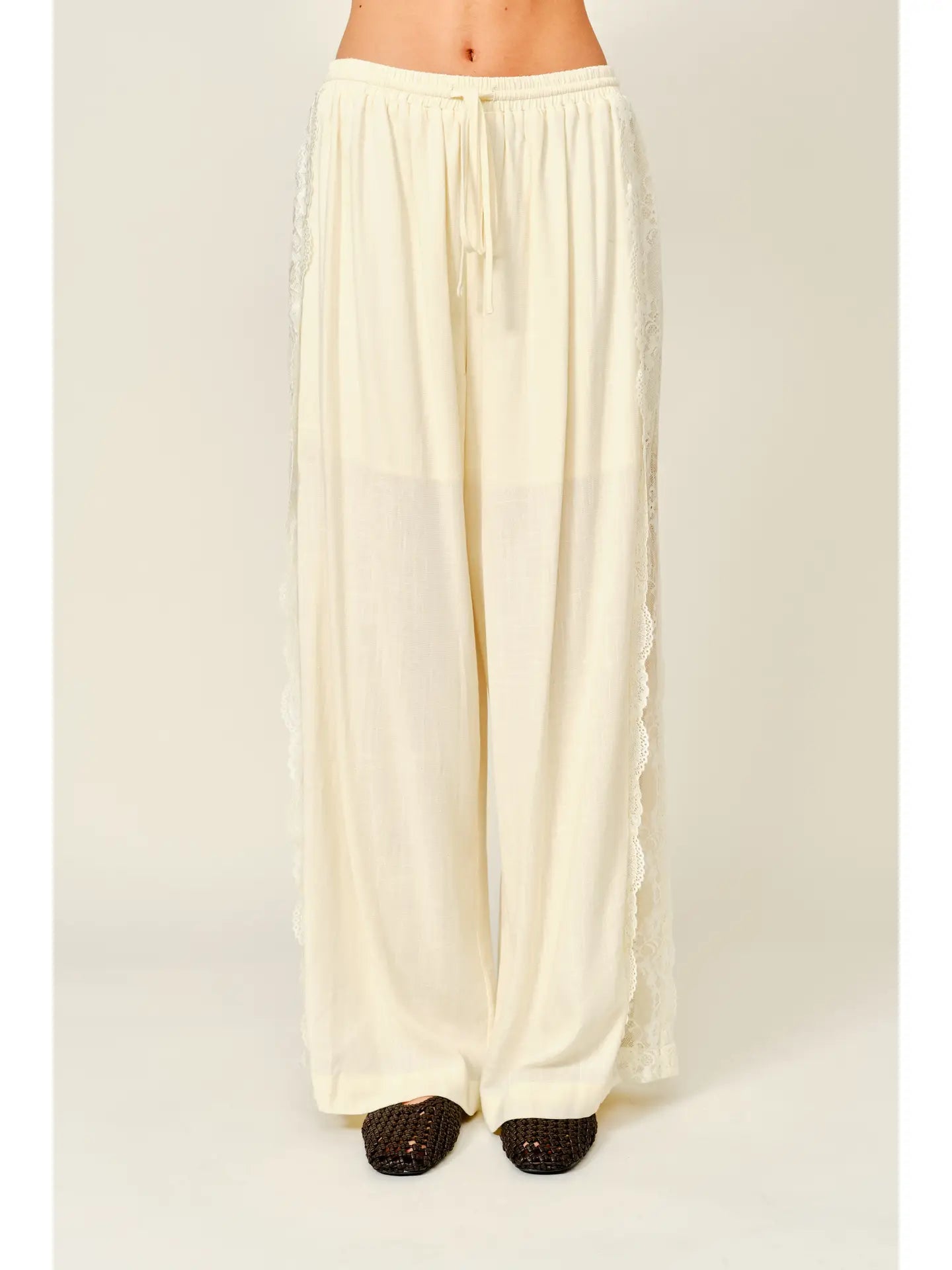 Linen Side Lace Pants