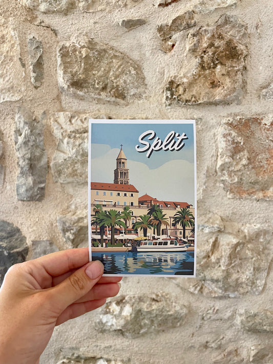 Split Town Art Print