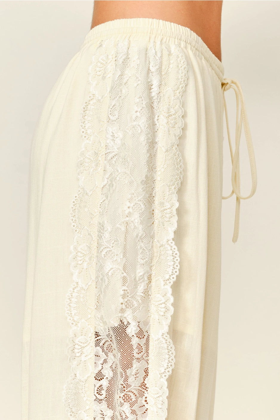 Linen Side Lace Pants
