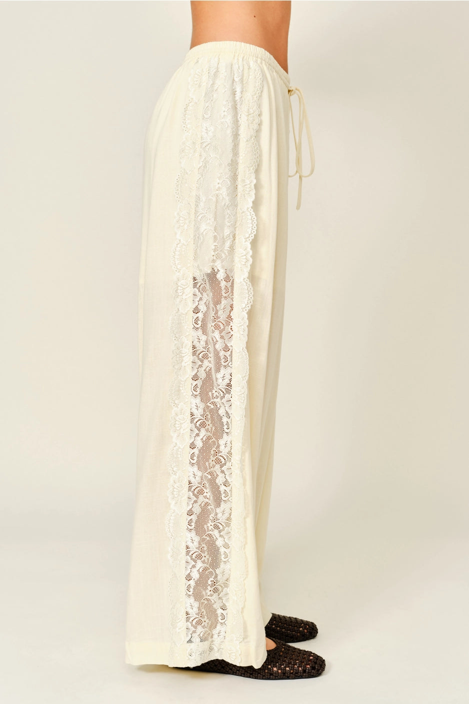 Linen Side Lace Pants
