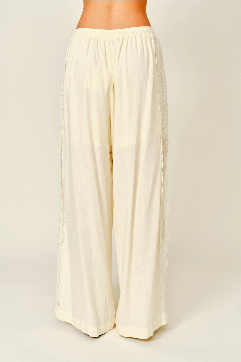 Linen Side Lace Pants