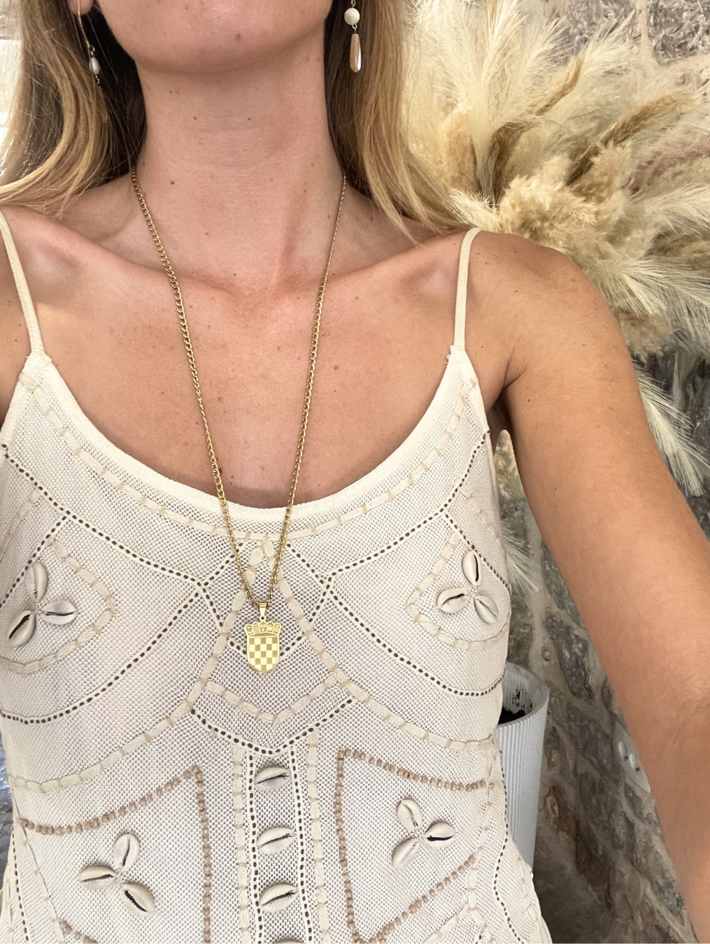 Grb + Cross Necklace Gold - PREORDER