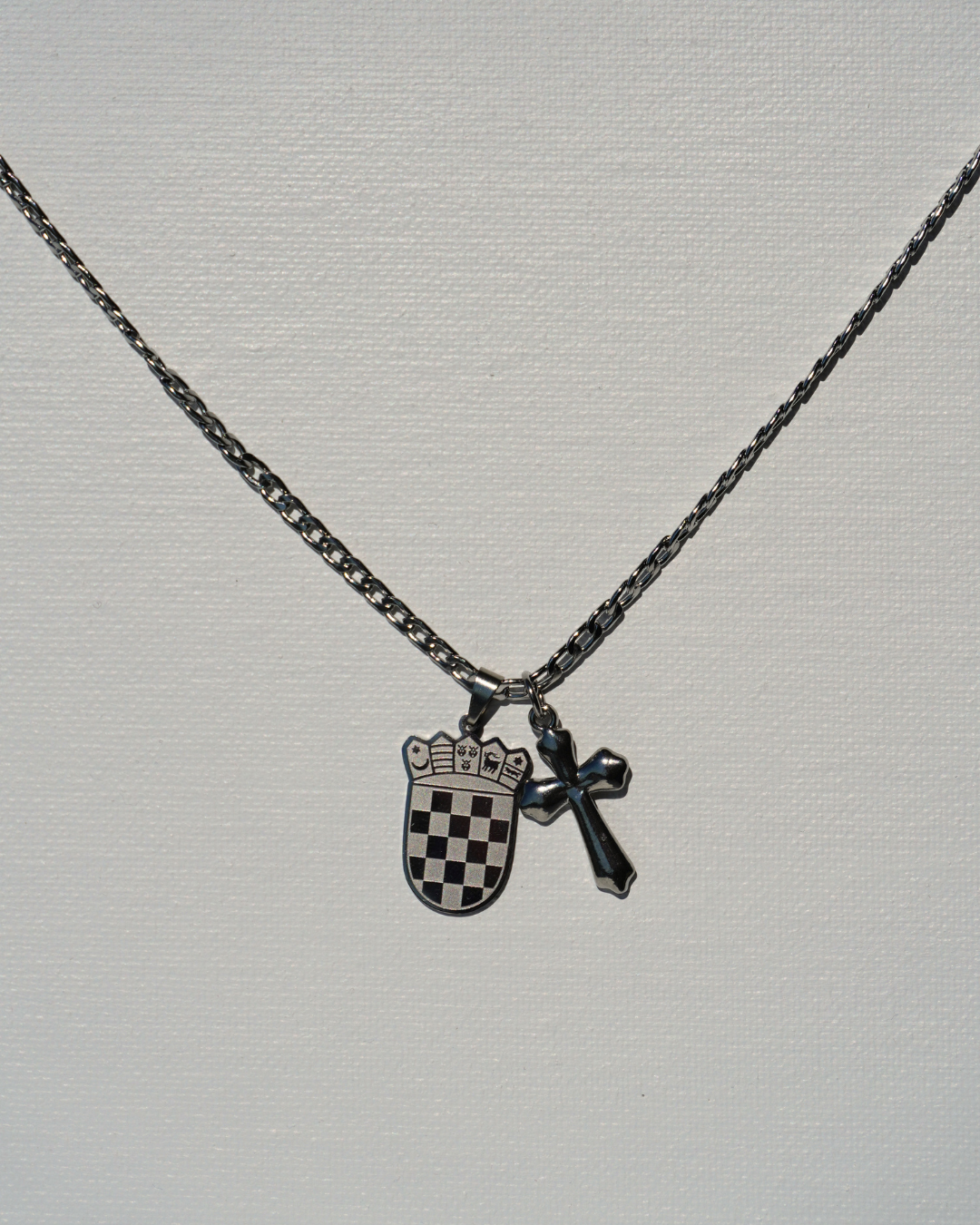 Grb + Cross Necklace Silver - PREORDER