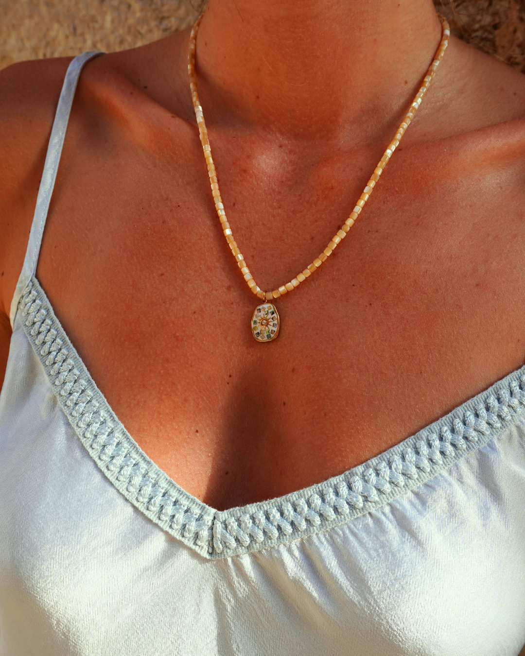 Mosaic Shell Necklace