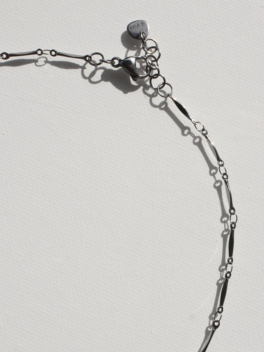 Rhombus Pearl Necklace Silver